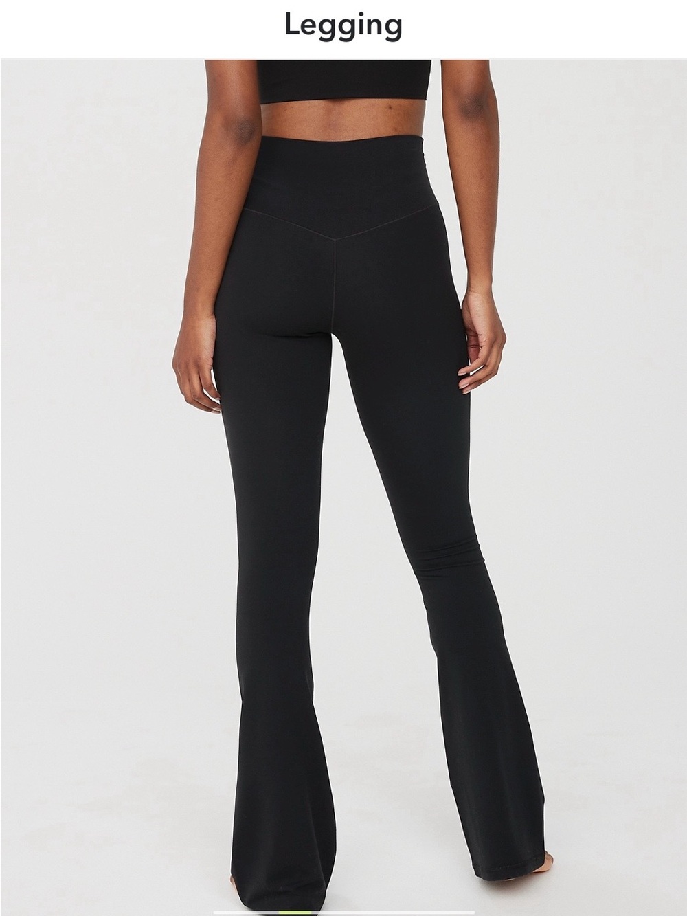 OFFLINE by Aeries Real Me Xtra High Waisted Boot Cut Black Flare Leggings